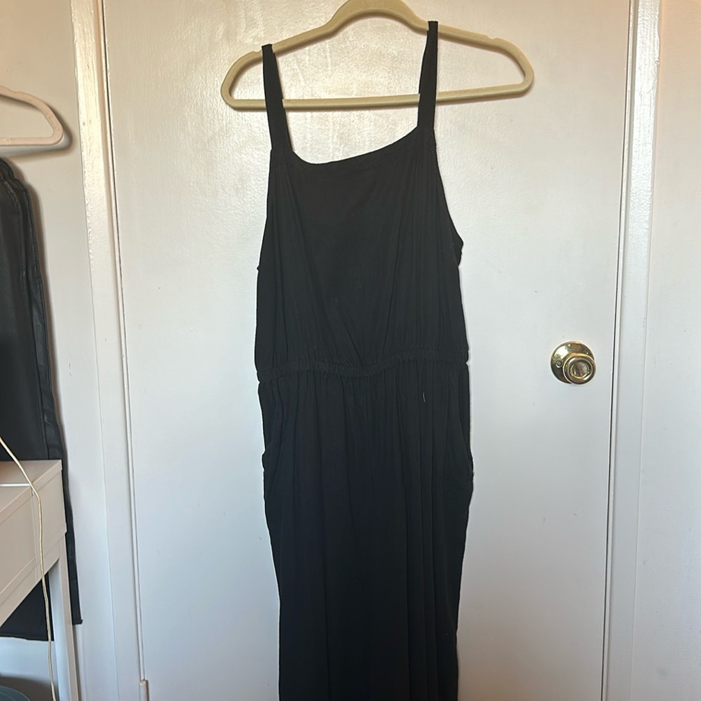 Black linen jumpsuit